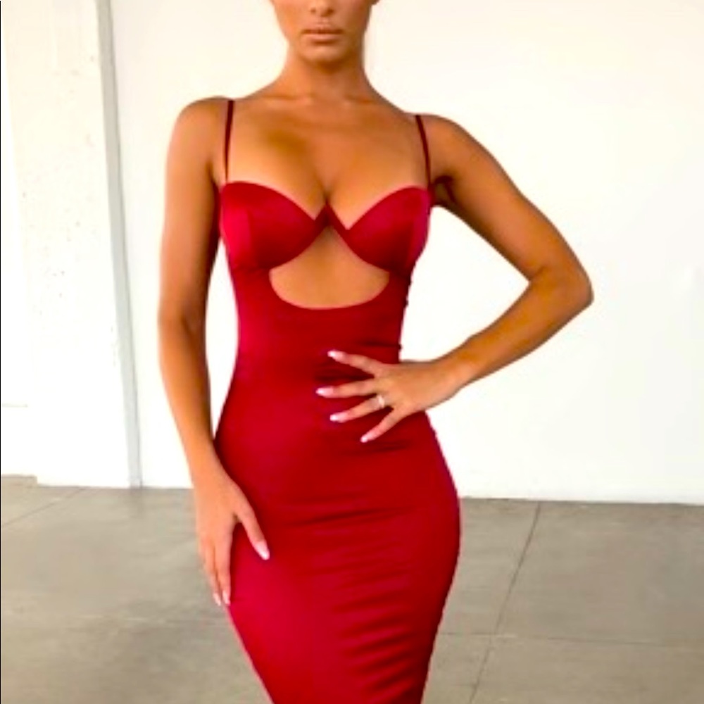 Red body on dress